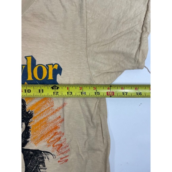 Vintage James Taylor 1980 Summer Tour Tee - Beige Concert Tee S/M - Picture 6 of 7